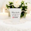 Kubek ceramiczny latte z napisem " Miłego dzionka i smacznej kawusi ty seksowna bestio "