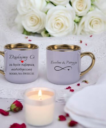 Kubek z serii elegant z napisem Dla niebiologicznej mamy