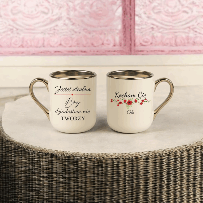 Kubek elegant 330 ml Jesteś idealna Bóg dziadostwa nie tworzy